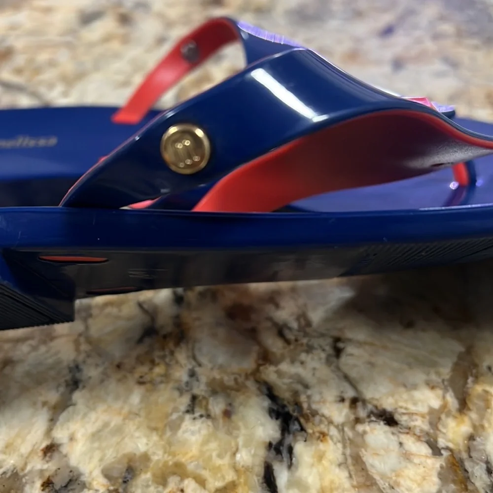 Melissa Shoes Blue / Coral Jelly Multicolor Sandals size 9 - Picture 4 of 13